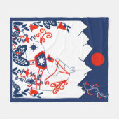 Zweeds en Fins Folk Art Gift Fleece Deken (Voorkant (Horizontaal))