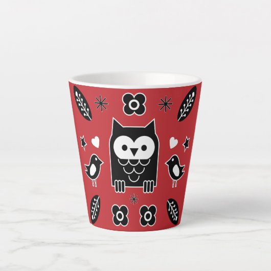 Zweeds en Fins Folk Art Gift Latte Mok (Voorkant)