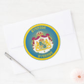 Zweeds Erfgoed Embleem Ronde Sticker (Envelop)