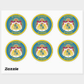 Zweeds Erfgoed Embleem Ronde Sticker (Vel)