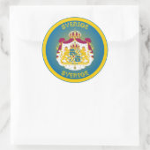 Zweeds Erfgoed Embleem Ronde Sticker (Tas)