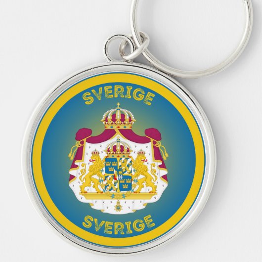 Zweeds Erfgoed Embleem Sleutelhanger (Voorkant)