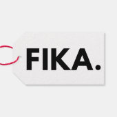 Zweeds Fika Bold Rechthoekig Cadeaulabel (Achterkant Horizontaal)