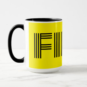 Zweeds Fika Geel en Zwart Mok