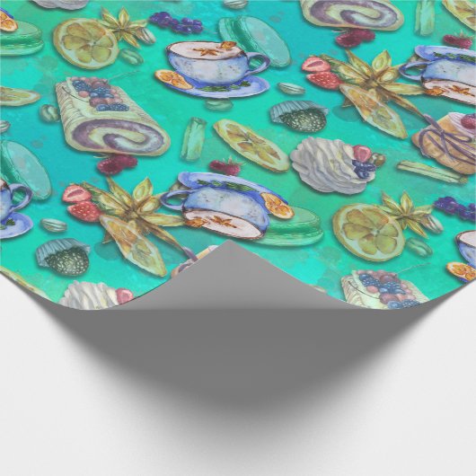 Zweeds Fika geïnspireerd inpakpapier (Hoek)