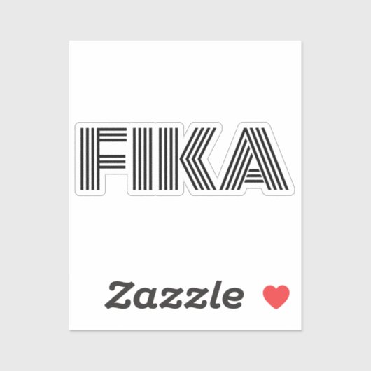 Zweeds Fika Zwart-Wit Sticker (Vel)