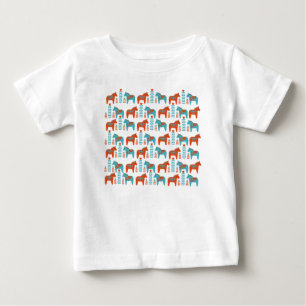 Zweeds Folk Art Dola Paarden en Bloemen Patroon
