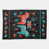 Zweeds Folk Dala Horse Theedoek (Horizontaal)