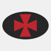 Zweeds Freemasons Cross Ovale Sticker (Voorkant)