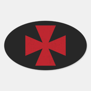 Zweeds Freemasons Cross Ovale Sticker