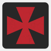 Zweeds Freemasons Cross Vierkante Sticker (Voorkant)