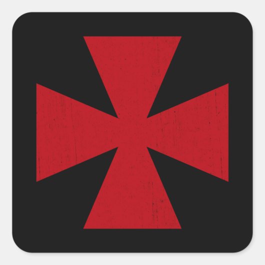 Zweeds Freemasons Cross Vierkante Sticker (Voorkant)