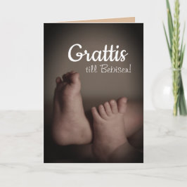 Zweeds Gefeliciteerd met Baby Kaart