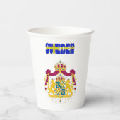 Zweeds geplakt vuurwapenpapier papieren bekers (Achterkant)