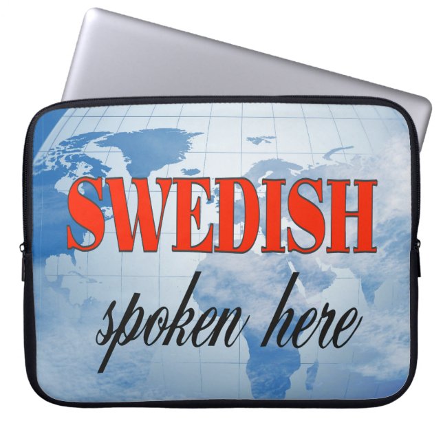 Zweeds gesproken hier troebele aarde laptop sleeve (Voorkant)