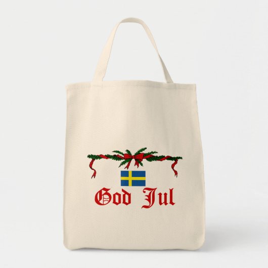 Zweeds God jul (vrolijk kerstfeest) Tote Bag (Voorkant)