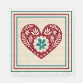 Zweeds hart Ik hou van je Valentijnsdag Servet (Voorkant)