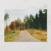 Zweeds herfstbos briefkaart (Achterkant)