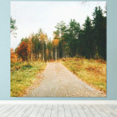 Zweeds herfstbos canvas afdruk (Insitu (Houten vloer))