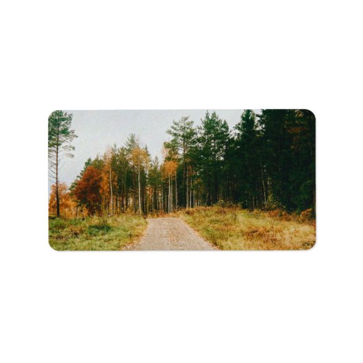 Zweeds herfstbos etiket (Voorkant)