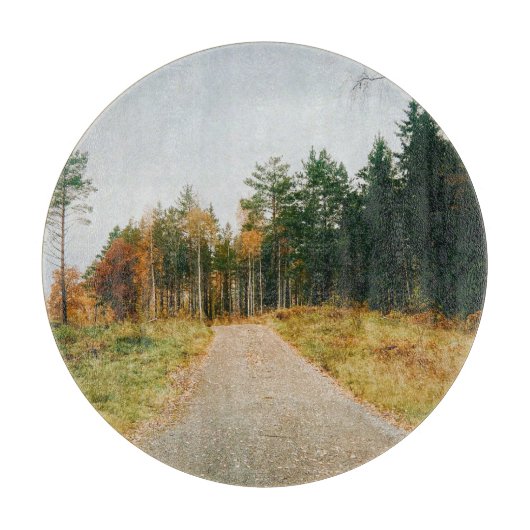 Zweeds herfstbos snijplank (Voorkant)