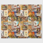  Zweeds Jultomte Gnome Collage Cadeaupapier (Vlak)
