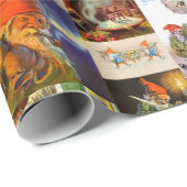  Zweeds Jultomte Gnome Collage Cadeaupapier (Rol Hoek)