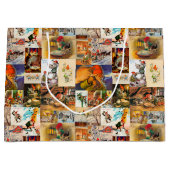 Zweeds Jultomte Gnome Collage Groot Cadeauzakje (Voorkant)