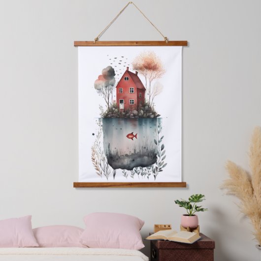 Zweeds katoen hangend wandkleed (Slaapkamer)