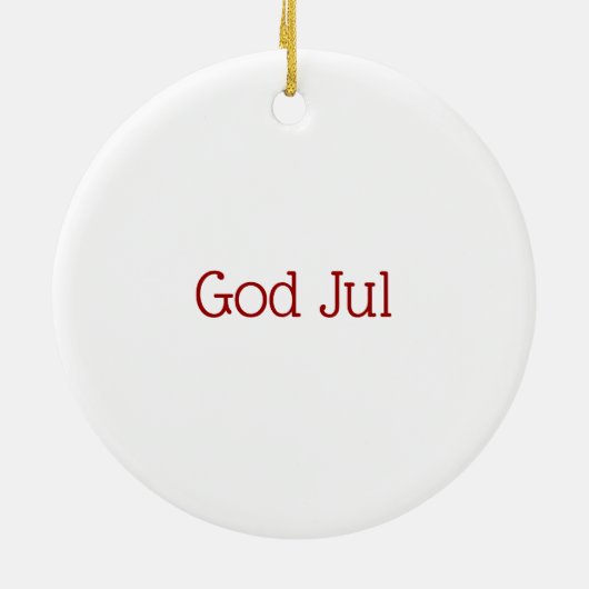 Zweeds kerstcadeautje keramisch ornament (Achterkant)