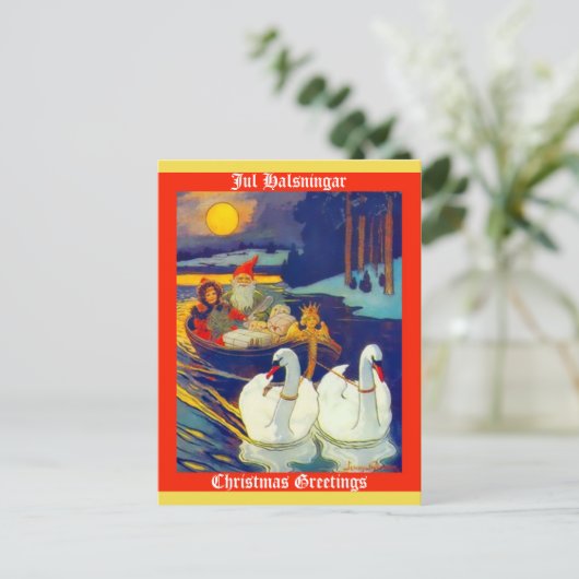  Zweeds kerstfeest (Elf of Tomten of Gnome) Briefkaart (Staand voorkant)