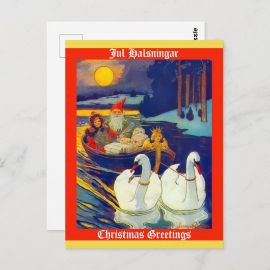 Zweeds kerstfeest (Elf of Tomten of Gnome) Briefkaart (Voorkant / Achterkant)