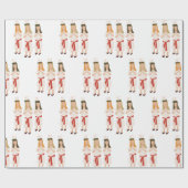 Zweeds kerstmeisje cadeaupapier (Vlak)