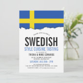 Zweeds keuken | Vlaggenuitnodiging Kaart (Staand voorkant)