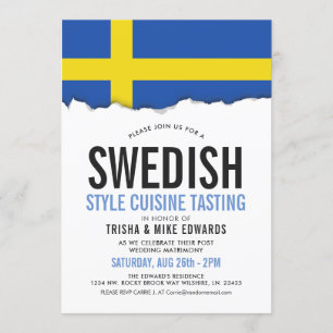Zweeds keuken   Vlaggenuitnodiging Kaart
