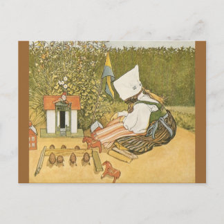 Zweeds kind met speelgoed briefkaart