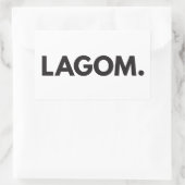 Zweeds LAGOM Zwart-wit Rechthoekige Sticker (Tas)