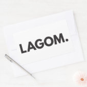 Zweeds LAGOM Zwart-wit Rechthoekige Sticker (Envelop)