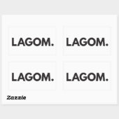 Zweeds Lagom Zwart-wit Rechthoekige Sticker (Vel)