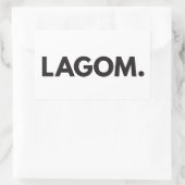 Zweeds Lagom Zwart-wit Rechthoekige Sticker (Tas)