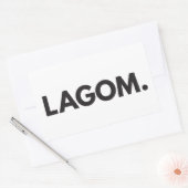 Zweeds Lagom Zwart-wit Rechthoekige Sticker (Envelop)