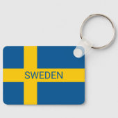 Zweeds land vlag aangepaste sleutelhanger cadeau (Voorkant)