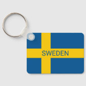 Zweeds land vlag aangepaste sleutelhanger cadeau (Achterkant)