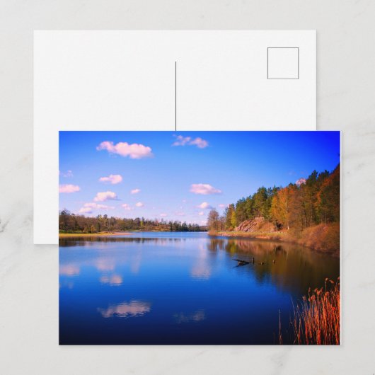 zweeds landschap , foto briefkaart (Voorkant / Achterkant)