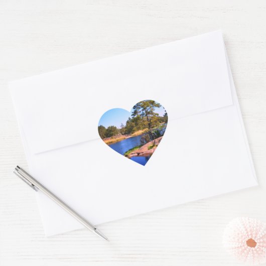zweeds landschap , foto hart sticker (Envelop)