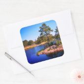 zweeds landschap , foto vierkante sticker (Envelop)