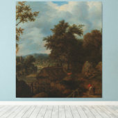 Zweeds Landschap met een Watermolen, Allaert van E Canvas Afdruk (Insitu (Houten vloer))