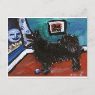 Zweeds Lapphund glimlacht maan Briefkaart