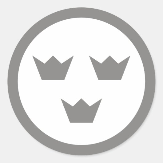 Zweeds Low VIs-Sticker Ronde Sticker (Voorkant)