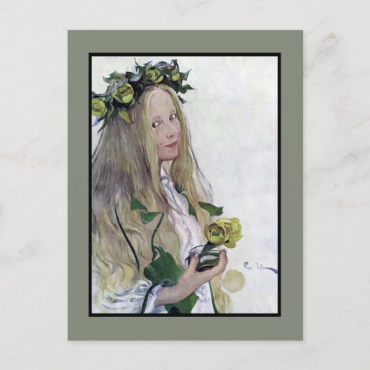 Zweeds Lucia Girl Briefkaart (Voorkant)